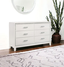 Load image into Gallery viewer, Wood Six Drawer Double Dresser - White