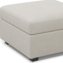 Load image into Gallery viewer, 30" Chenille Storage Ottoman - Beige / Black