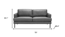 Load image into Gallery viewer, Sofa Polyester With Black Legs - Gray