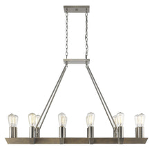 Load image into Gallery viewer, Kitchen Island Twelve Light Metal Dimmable Chandelier - Silver