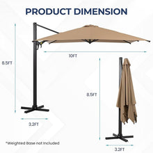 Load image into Gallery viewer, Round Cantilever Patio Umbrella With 360 Rotation & Infinite Tilt Adjustment
