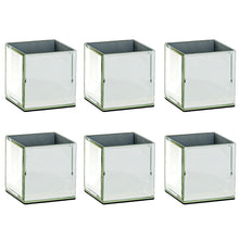 Load image into Gallery viewer, Mirrored Square Table Vases (Set of 6) - Silver