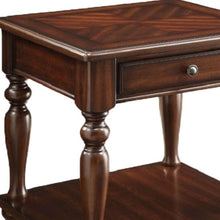 Load image into Gallery viewer, 24" Manufactured Wood Rectangular End Table With Drawer And Shelf - Walnut