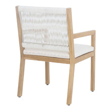 Load image into Gallery viewer, Upholstered Faux Leather Dining Arm Chair - Natural