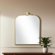 Load image into Gallery viewer, 31" Metal Art Deco Arch Accent Mirror - Gold