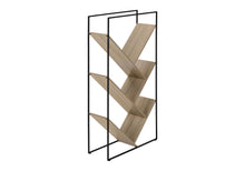 Load image into Gallery viewer, Five Tier Geometric Bookcase - Taupe