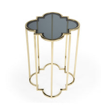 Load image into Gallery viewer, Glass Free Form End Table - Gold And Black
