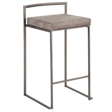 Load image into Gallery viewer, Fuji - Contemporary Stackable Counter Stool (Set of 2) - Antique / Stone