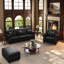 Load image into Gallery viewer, Upholstered Sofa With Nailhead Trim, Rolled Armrests With Ottoman
