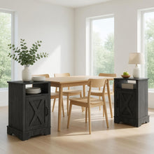 Load image into Gallery viewer, Farmhouse Nightstand, Charging Station & Storage
