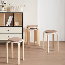 Load image into Gallery viewer, Stackable Round Backless Stools (Set of 4)