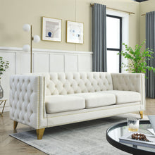 Load image into Gallery viewer, Upholstered Couch Sofa With Button Tufting For Living Room