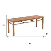 Load image into Gallery viewer, 48" Natural Metal and Aluminum Bench