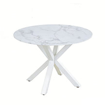 Load image into Gallery viewer, Cross Leg Dining Table With Round Top, For 4 - 6 People - White