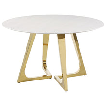 Load image into Gallery viewer, Imani - Round Marble Dining Table - Gold
