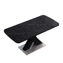 Load image into Gallery viewer, Modern Rectangle Dining Table With Stretchable TopAnd X Shape Legs