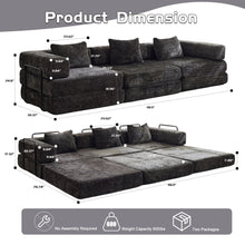 Load image into Gallery viewer, Convertible Floor Sofa Bed, Boneless Modular Sectional Sofa For Living Room