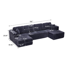 Load image into Gallery viewer, U-Shape Modular Sectional Sofa For Living Room