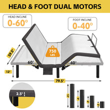 Load image into Gallery viewer, Ergonomic Adjustable Bed & Zero Gravity Base