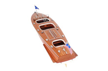 Load image into Gallery viewer, Hand Painted Model Boat Tabletop Sculpture (401867) - Brown