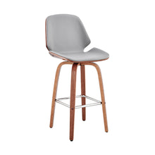 Load image into Gallery viewer, 26" Swivel Counter Height Bar Chair - Gray And Brown