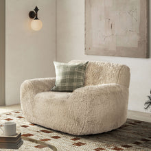 Load image into Gallery viewer, Summit - Faux Sheepskin Overstuffed Arm Chair - Cream Beige