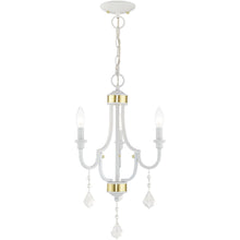 Load image into Gallery viewer, 22" Three Light Dimmable Chandelier With Shades - White