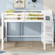 Load image into Gallery viewer, Loft Bed With Built In Storage Wardrobe And Staircase