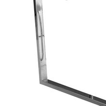 Load image into Gallery viewer, 59" Metal Sled Base Dining Room Table - Gray / Silver