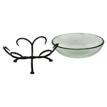 Load image into Gallery viewer, Round Decorative Bowl With Stand - Clear / Clear