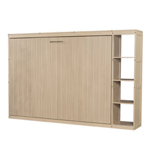 Load image into Gallery viewer, Murphy Bed With Bookshelf And Storage