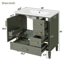 Load image into Gallery viewer, Traditional Bathroom Vanity Set With Soft Close Doors