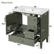 Load image into Gallery viewer, Traditional Bathroom Vanity Set With Soft Close Doors