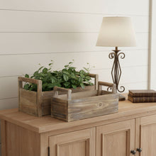 Load image into Gallery viewer, Rectangular Planter Boxes (Set of 2) - Brown