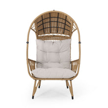 Load image into Gallery viewer, Outdoor Wicker Standing Basket Chair With Cushion