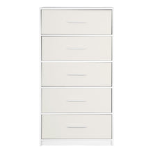 Load image into Gallery viewer, Fabric Five Drawer Lingerie Chest - White