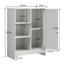 Load image into Gallery viewer, Classic Freestanding Bathroom And Kitchen Storage Cabinet With Adjustable Shelves - White
