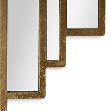 Load image into Gallery viewer, 32" Diamond Metal Framed Accent Mirror - Gold