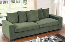 Load image into Gallery viewer, Luxe Sofa With 5 Matching Toss Pillows, Sleek Design, Spacious And Comfortable 3 Seater Couch