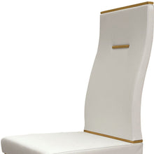 Load image into Gallery viewer, Contemporary Upholstered Faux Leather Dining Side Chairs (Set of 4) - White