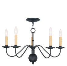 Load image into Gallery viewer, 13'' Five Light Dimmable Chandelier With Shades - Black