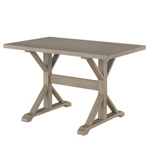 Load image into Gallery viewer, 48" Solid Wood Trestle Base Dining Table - Gray