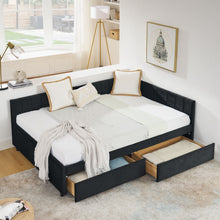Load image into Gallery viewer, Upholstered Tufted Daybed Frame With Storage Drawers