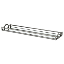Load image into Gallery viewer, 32" Mirrored Glass Handmade Vanity Tray With Handles - Silver