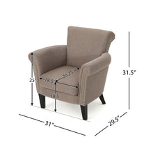 Load image into Gallery viewer, Elegant Club Chair With Nailhead Trim And Birch Wood Legs