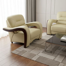 Load image into Gallery viewer, 39" Leather Arm Chair - Beige / Brown