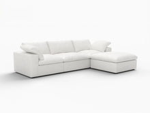 Load image into Gallery viewer, 2 Piece Living Room Set Blend Modular Sofa And Ottoman Storage - White