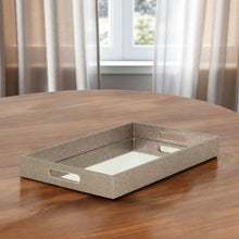 Load image into Gallery viewer, 16" Rectangular Wood Handmade Tray With Handles - Gray