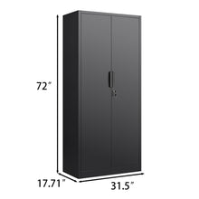 Load image into Gallery viewer, 2 Door File Cabinet With Lock, 4 Adjustable Shelves, Heavy-Duty