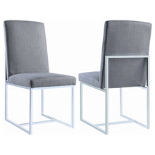 Load image into Gallery viewer, Upholstered Dining Chair Set With Base (Set of 2) - Gray
